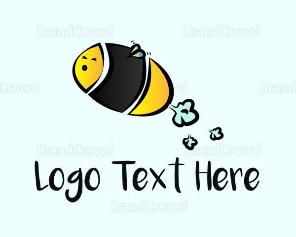 Flying Bee Fart Logo