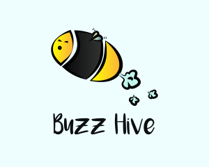 Bumblebee - Flying Bee Fart logo design