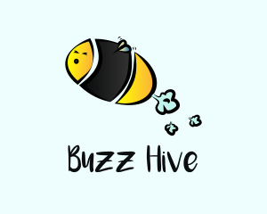 Flying Bee Fart logo design