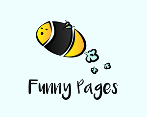 Flying Bee Fart logo design