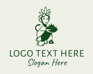 Hemp - Marijuana Dealer Lady logo design