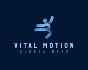 Active - Athlete Leaping Acrobatics logo design