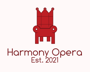 Opera - Red Royal Throne logo design