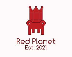 Red Royal Throne logo design