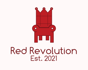 Red Royal Throne logo design