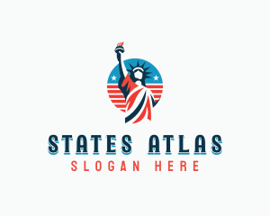 Patriotic Statue Of Liberty  logo design