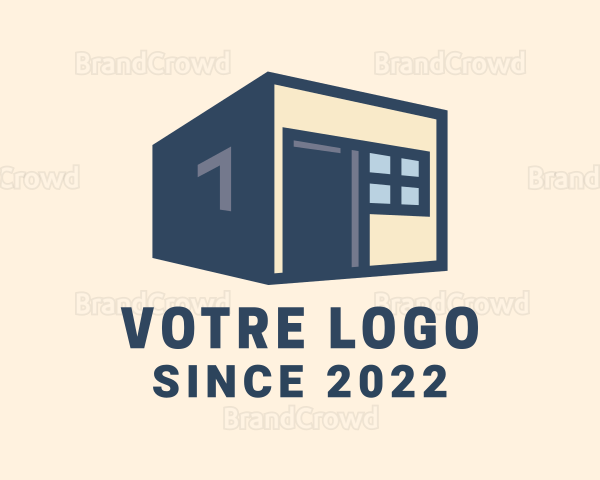 Cube House Construction Logo