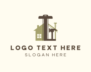 Woodwork - House Construction Tools logo design