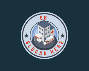 Isometric Hospital Ambulance logo design
