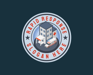 Isometric Hospital Ambulance logo design