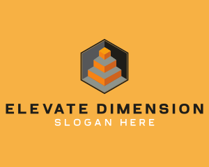 3D Geometric Cube  logo design