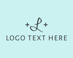 Elegant Cursive Clover Logo