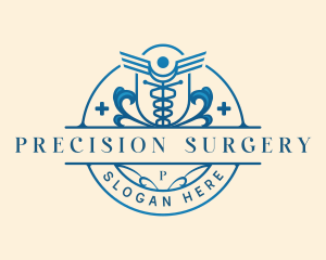 Hospital Medical Caduceus logo design