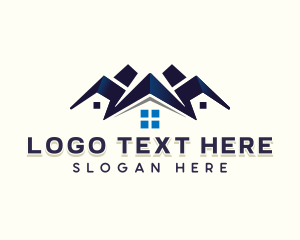 Apartment - Residential House Roof logo design