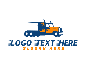 Truck - Fast Hotrod Delivery logo design