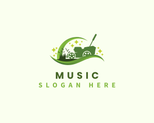 Gardening Lawn Mower Logo