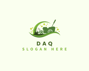 Eco - Gardening Lawn Mower logo design