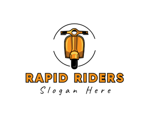 Motorcycle - Retro Motorcycle Scooter logo design