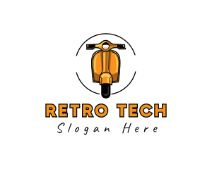 Retro Motorcycle Scooter logo design