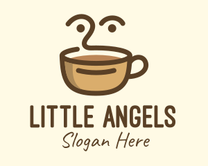 Brown Coffee Face Logo