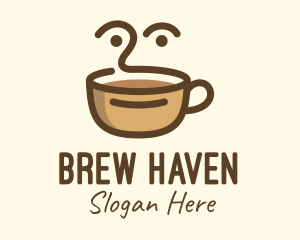 Brown Coffee Face logo design