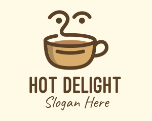 Brown Coffee Face logo design