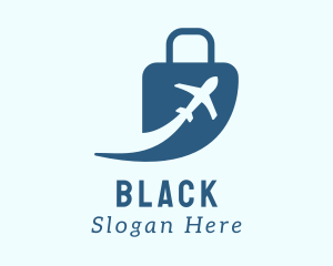 Luggage Airplane Travel Logo