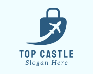 Luggage Airplane Travel Logo