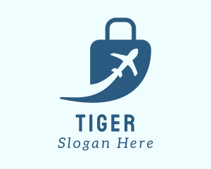 Luggage Airplane Travel logo design