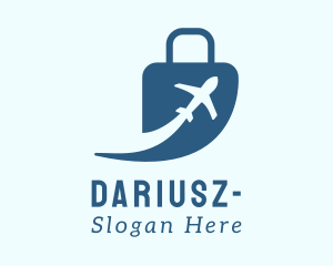 Luggage Airplane Travel logo design