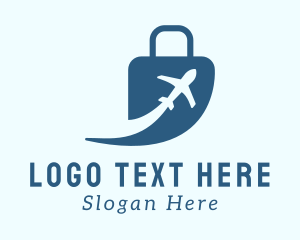 Luggage Airplane Travel Logo