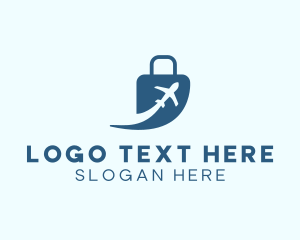 Travel - Luggage Airplane Travel logo design