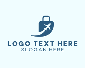 Tourist - Luggage Airplane Travel logo design