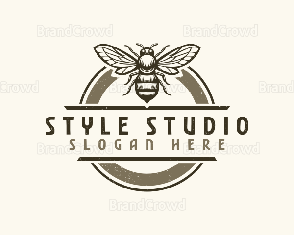 Honey Flying Bee Logo