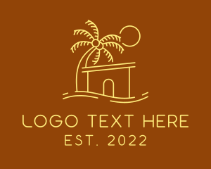 Scene - Beach Resort Vacation logo design