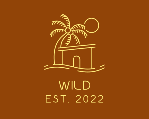 Pool - Beach Resort Vacation logo design
