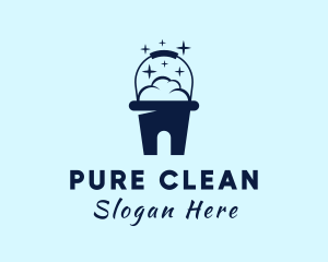 Disinfecting - Bucket Home Cleaning logo design