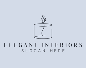 Candlelight Decor Candle logo design