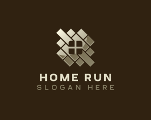 Home Brick Flooring Tile logo design