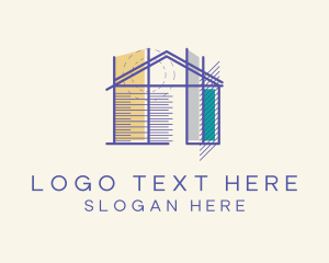 Accommodation - House Architect Builder logo design