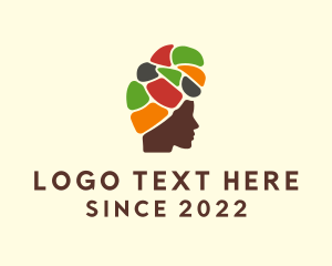 Nigerian - Ethnic African Headwrap logo design