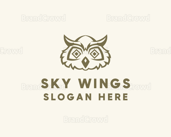 Wild Owl Bird Logo