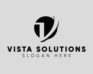 Modern Studio Letter V logo design