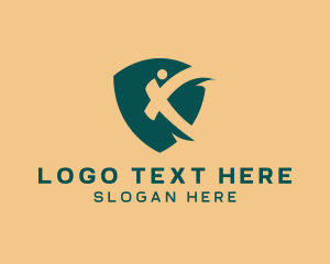 Tribal - Shield Company Letter X logo design