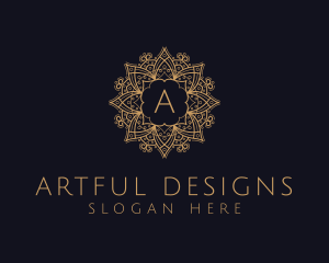 Ornamental Mandala Letter logo design