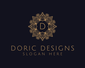 Ornamental Mandala Letter logo design