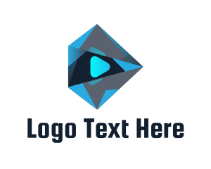 Mobile App - Prism Play Button logo design