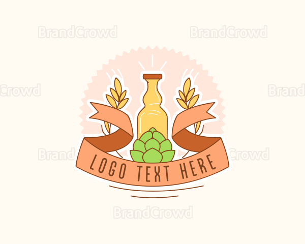 Brewery Beer Hops Logo