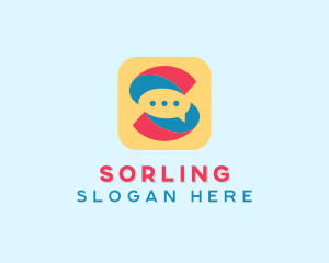 Letter S Messaging App  logo design