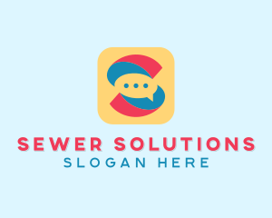 Letter S Messaging App  logo design